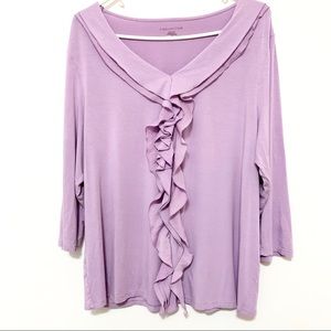 Lavender Ruffle Top 1X Coldwater Creek